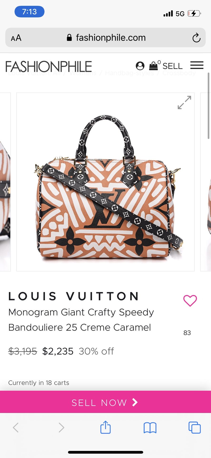 Louis Vuitton, Bags, Lv Crafty Speedy Bandoulire 25
