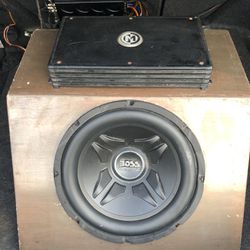 12 Inch Subwoofer W/box And Amp 