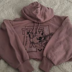 True Religion Woodrose Buddha Logo Hoodie Sweatshirt