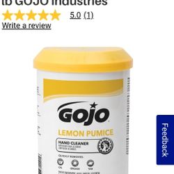 Hand Cleaner GOJO Lemon Hand Cleaner w/ Pumice 4.5 lb GOJO Industries