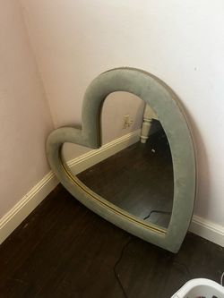 Anthropologie velvet heart mirror