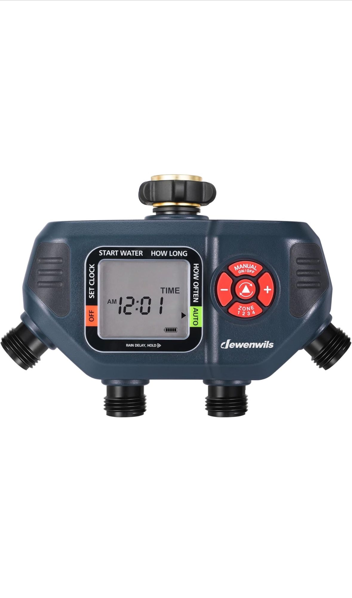 DEWENWILS Sprinkler Timer 4 Zone, Water Timer for Garden Hose