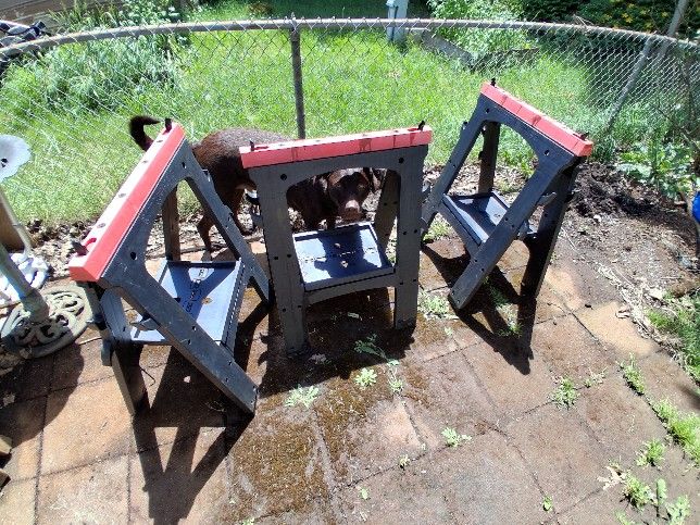 Performance Tool W54009 Heavy Duty Plastic Sawhorse Set (3)