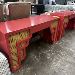 Pink Desk Console Table