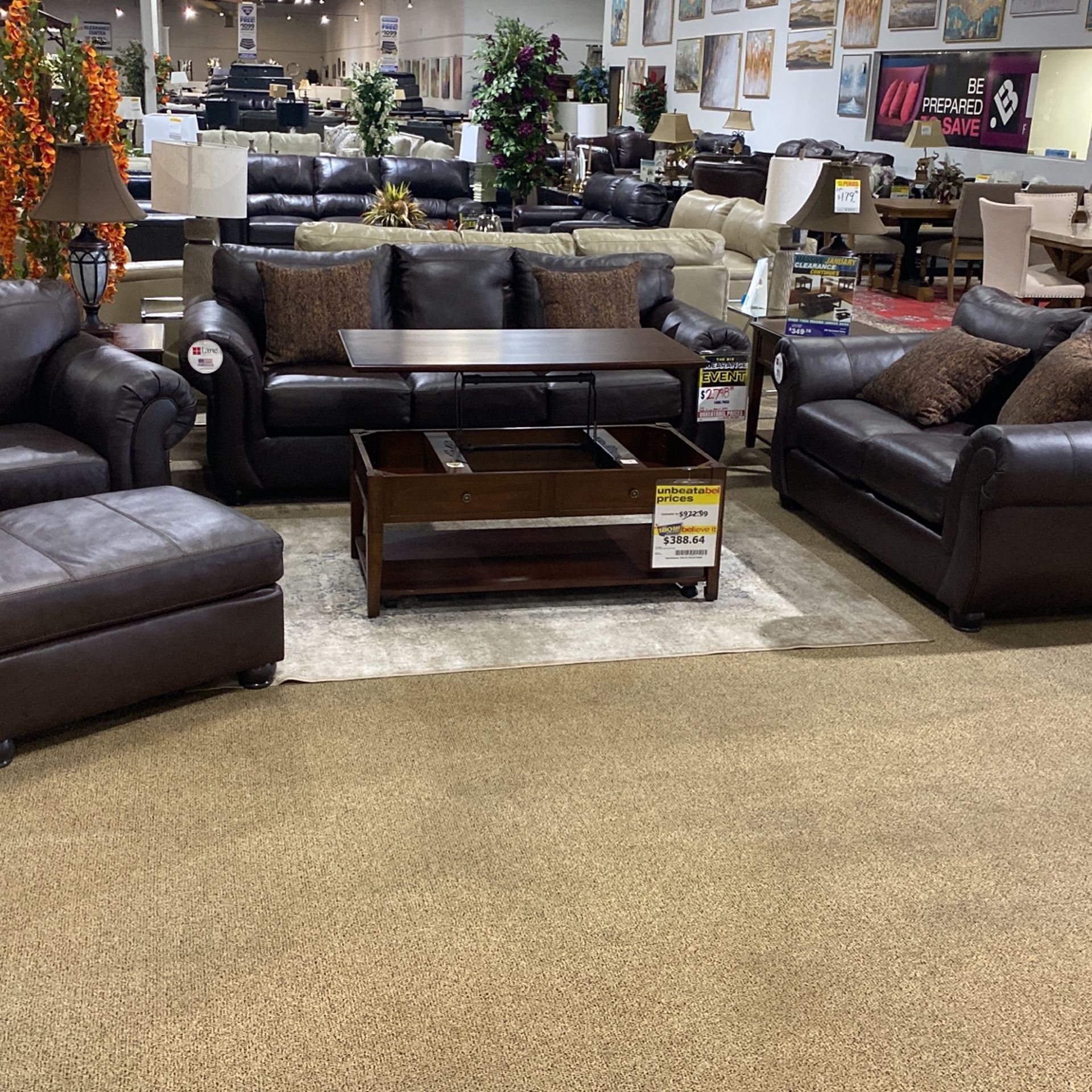 4pc Genuine Leather Set! Clearance! Take Home Today