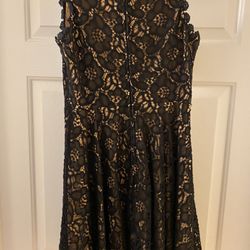 Black Lace And Cream Under Layer City Studio Dress