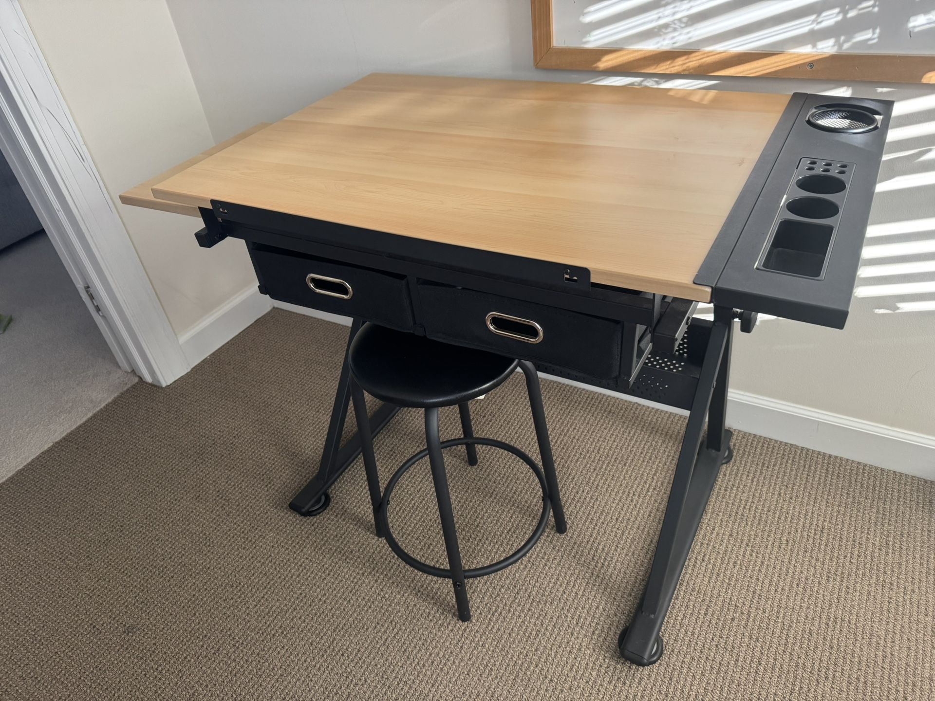 Drafting/Craft Table Desk with Stool