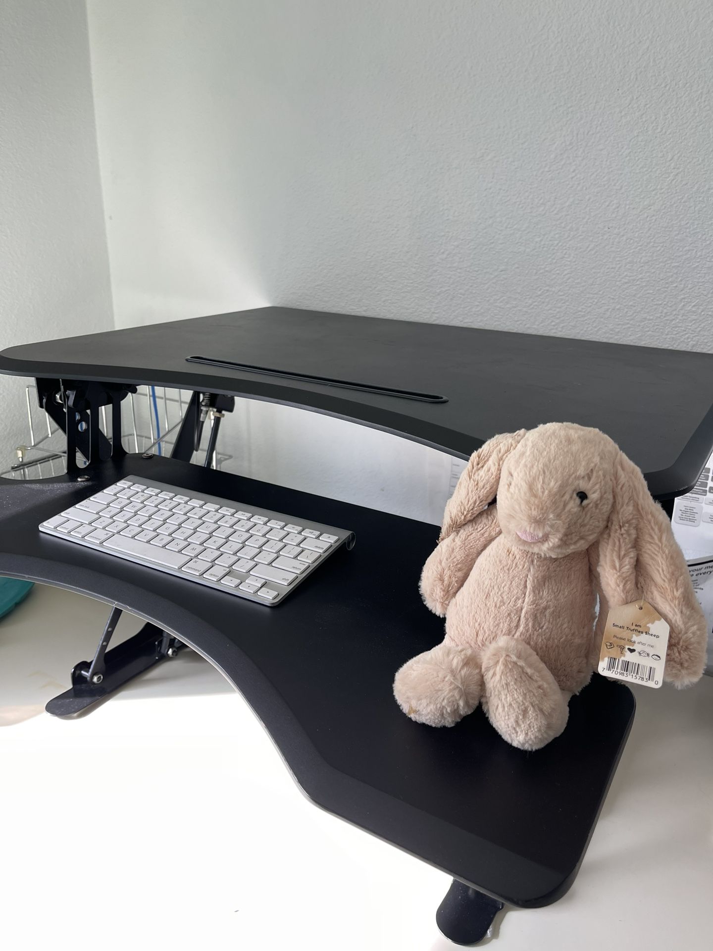 Adjustable Tabletop Stand Up Computer Stand With Keyboard/Mouse Tray