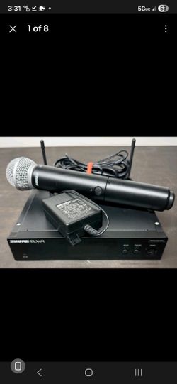 Shure BLX4R-H9/BLX2-H9 512-542 MHz SM58 Wireless Microphone system. Working great