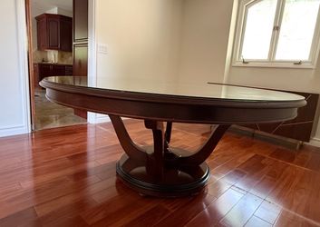 70 inch round premium wood dining table