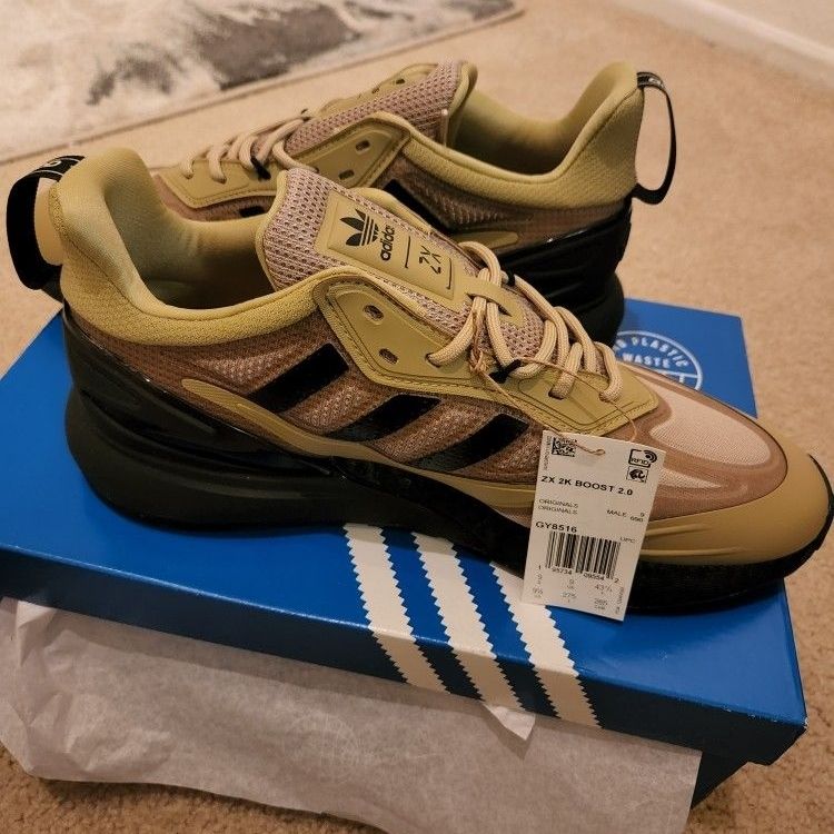NEW RARE ADIDAS ZX 2K BOOST 2.0 'KHAKI' - Size 9.5 for Sale in