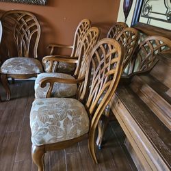 8 Antique Real Wood Chairs. NOT FREE
