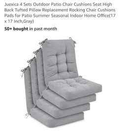 New set of 4 patio chairs cushions