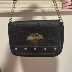 juicy couture black and gold purse 