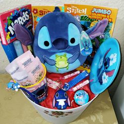 STITCH  GIFT BASKET. ( PICK UP IN MODESTO.)