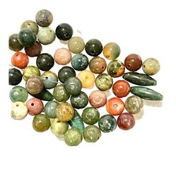 Lot If 45 Fancy Jasper Beads++