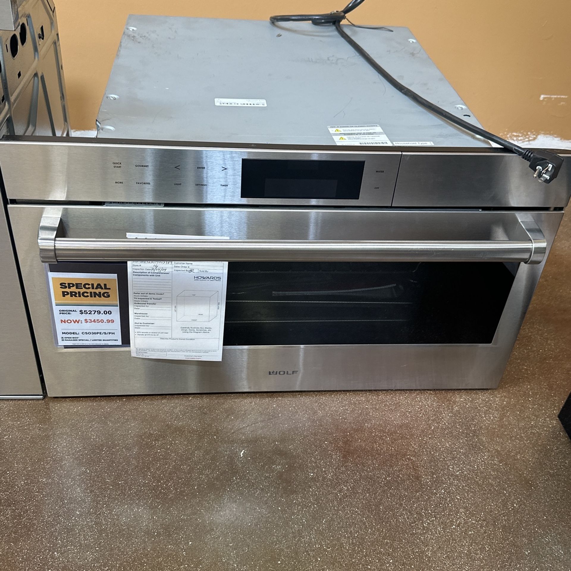 ALHAMBRA LOCATION - WOLF STEAM OVEN