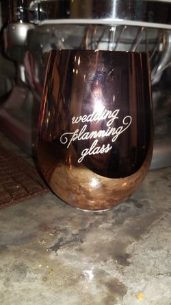 Wedding planning wine glass