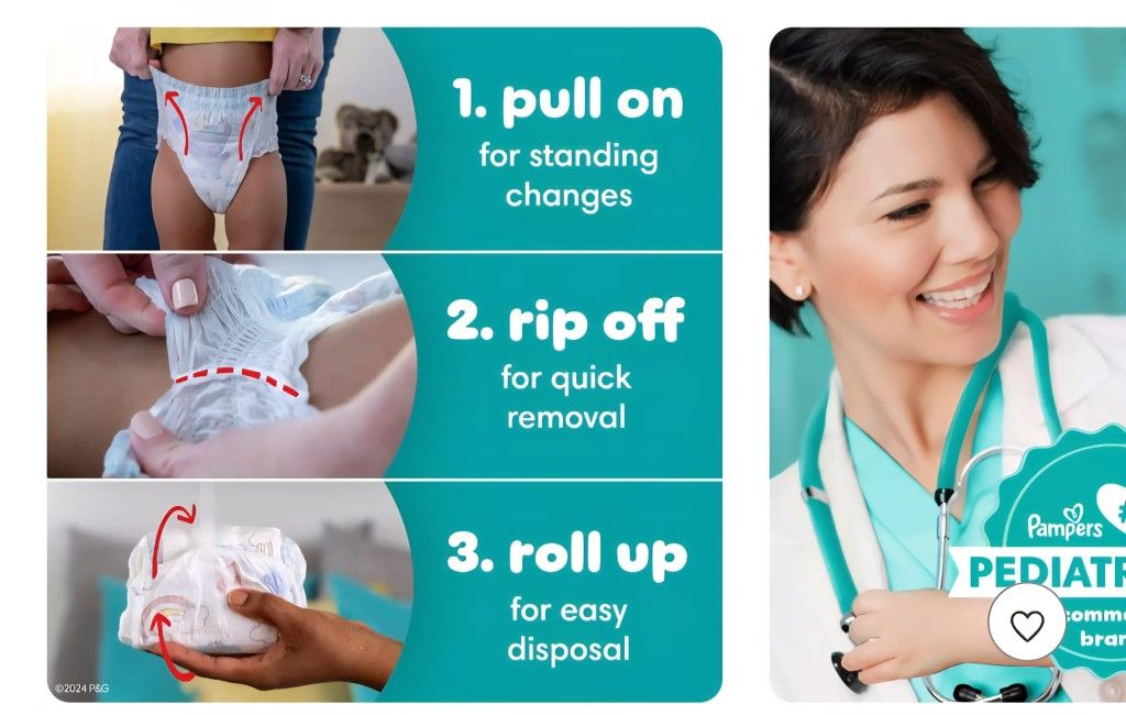 Pampers Swaddler 360 Disposable Baby Diapers