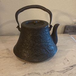Antique Cast Iron Teapot 