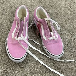 NEW Vans Old Skool – Pink & White – Women’s 7 / Men’s 5.5 