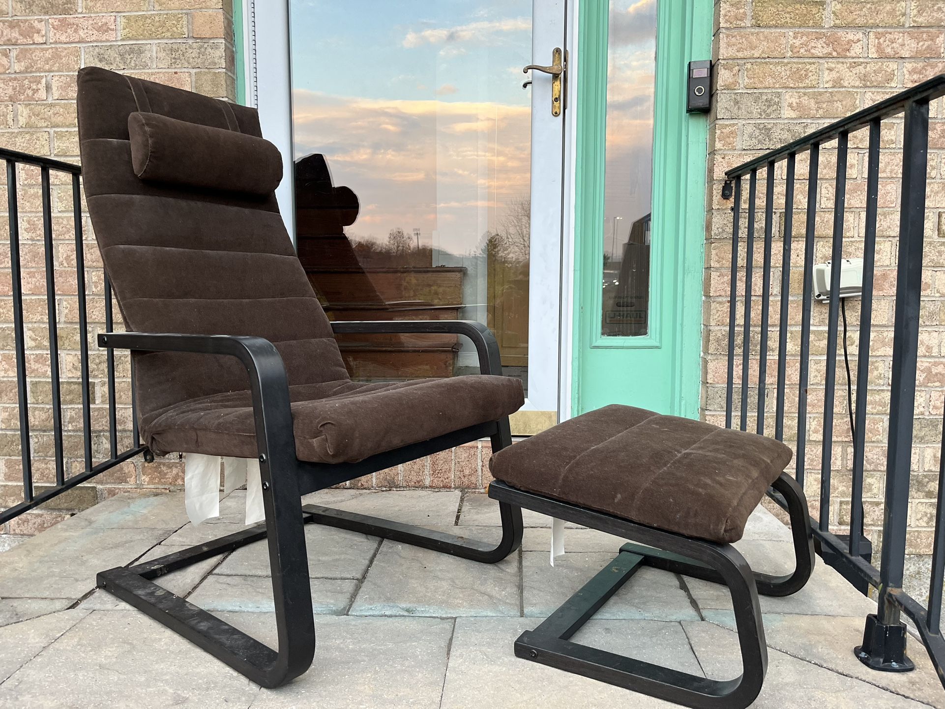 IKEA  “Rocker” and Matching Footstool 