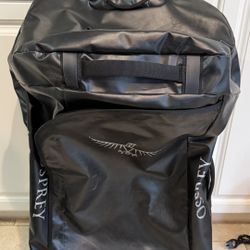 Osprey Transporter 120L Wheeled Travel Duffel Bag - Extra Large Lightweight Rolling Suitcase Preowned, Good Shape, No Rip, No Tear, No Hole, All Zippe