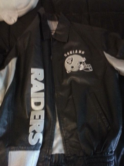 Vintage Authentic Original Oakland Raider Leather Jacket 