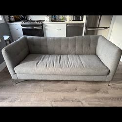 CB2 Holden Grey Tufted Sofa
