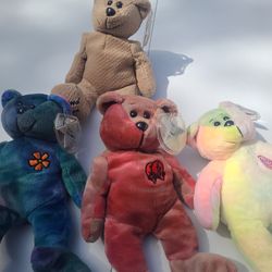 4 limited edition  classic collecticritters beanie bears