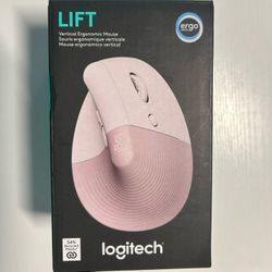 Logitech LIFT Verticle Wireless Optical Ergonomic mouse With 4 Customizable Buttons (Rose)
