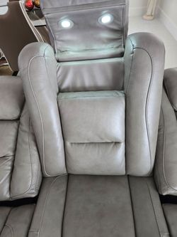 TRIPLE POWER RECLINER SOFA  AND RECLINER.