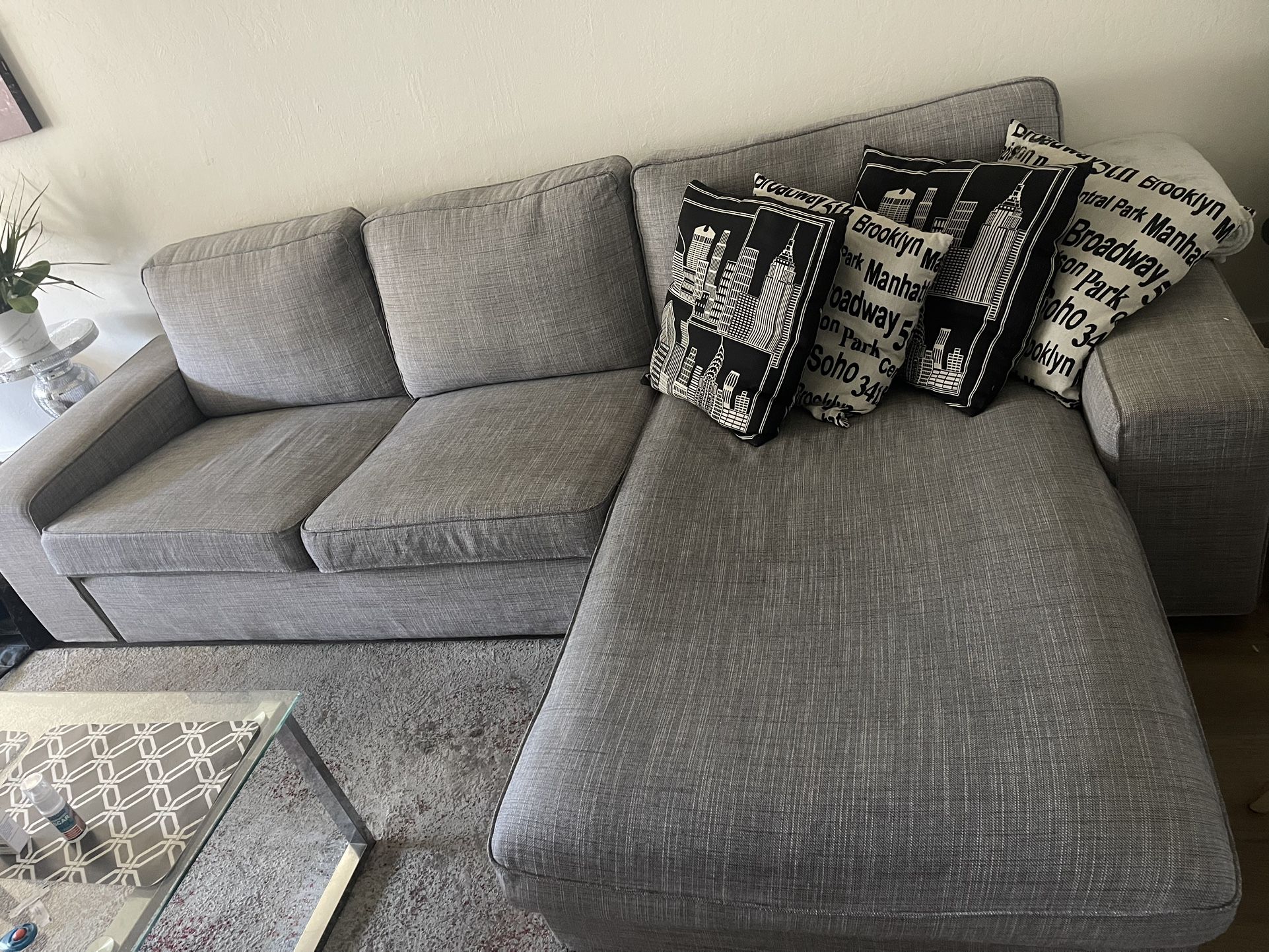 Grey Sofa 3 Seaters