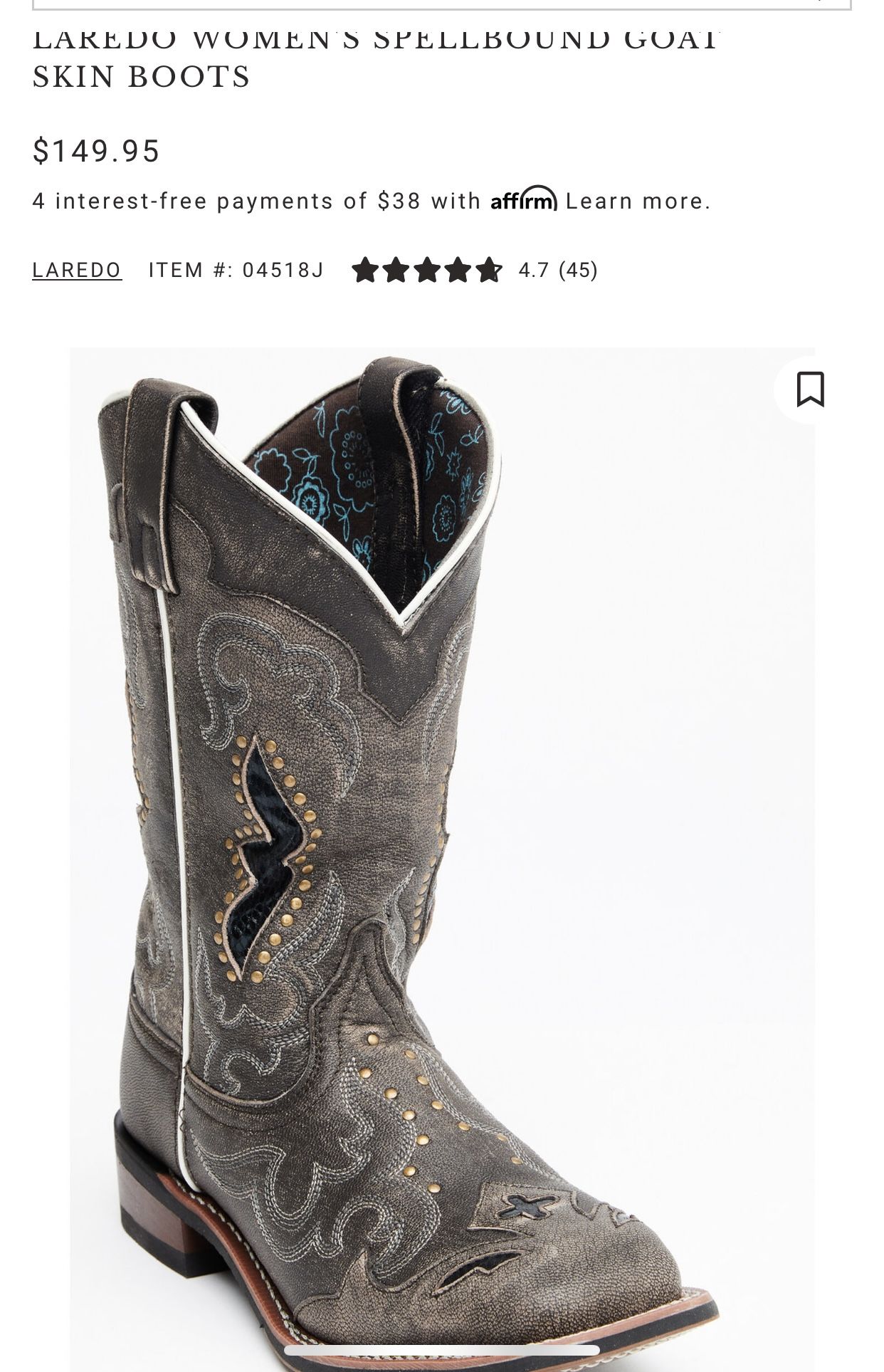 Laredo Black Size 8.5 Women’s