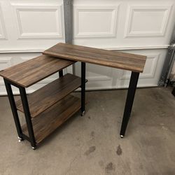 Swivel End Side Table Writing Desk