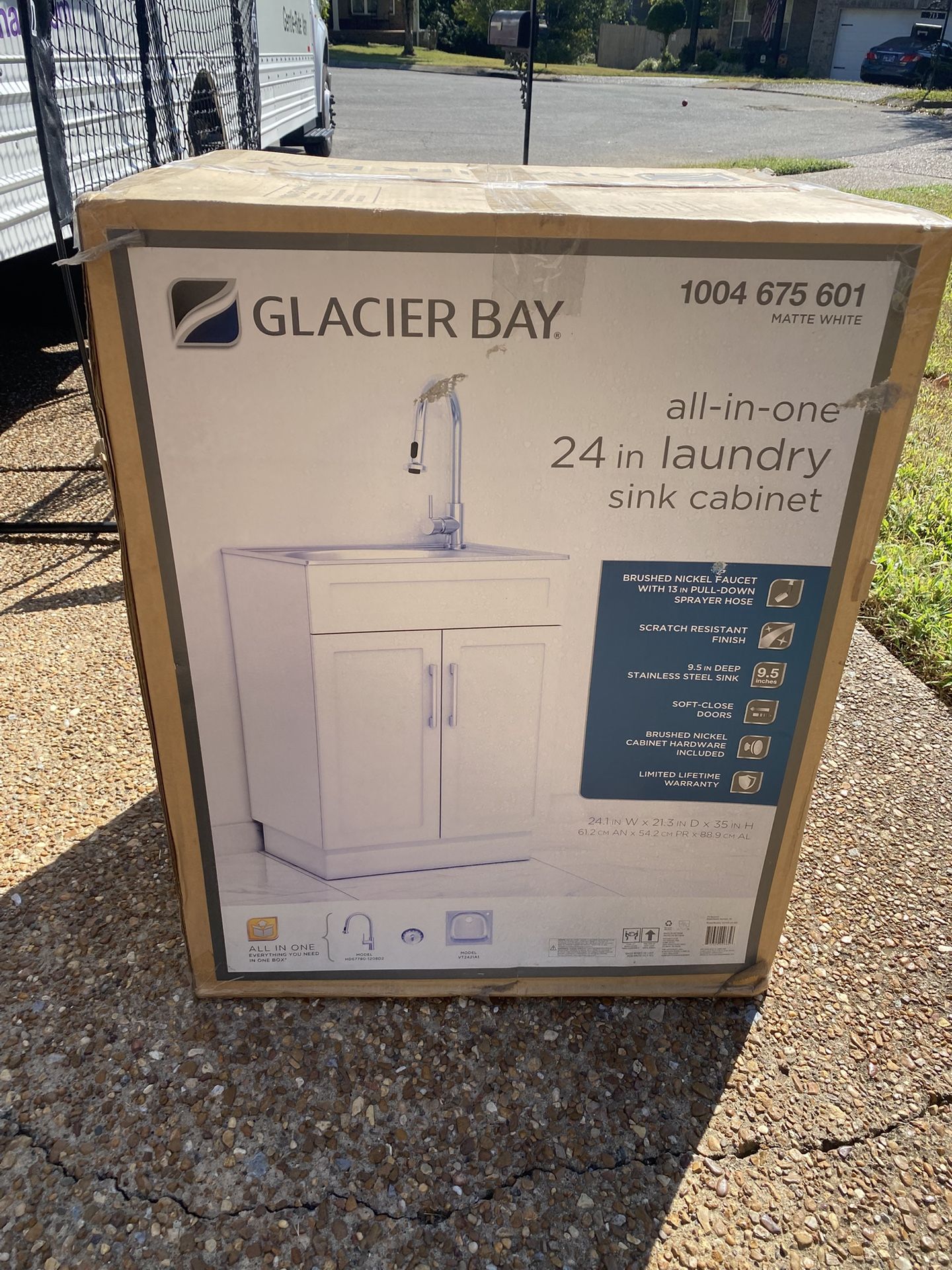 Glacier Bay 24” Laundry Sink Cabinet  **$100*