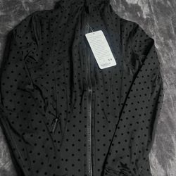 Lululemon Black Polka Dot Jacket Size 4