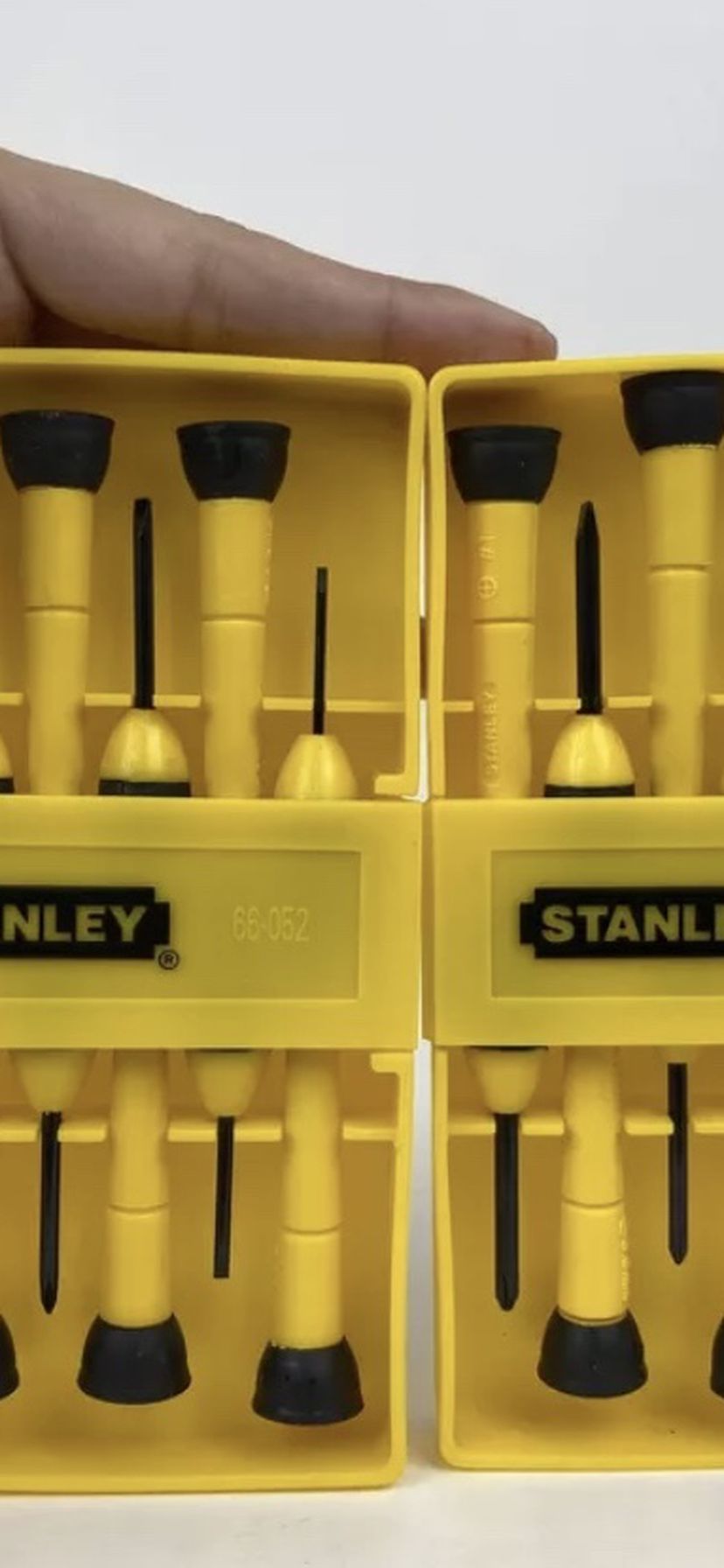 2-Stanley Tools 6 Piece Precision Screwdriver Set, Black/Yellow 66-052 Free Ship