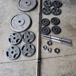 Weights, Barbell 5ft, Dumbbells $100