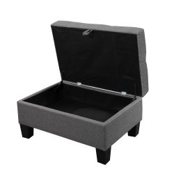 Sectional Sofa Set for Living Room with Right Hand Chaise Lounge and Storage Ottoman