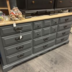 Newly Refinished Dark Gray Dresser