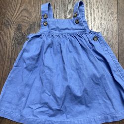 Girls Blue Jumper Dress Size 12 Months By Carters #1
