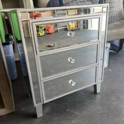 Mirrored Nightstand 