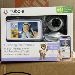 Hubble Connected Nursery Pal Premium, 5” Smart HD Baby Monitor with Touch Screen Viewer