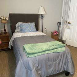 Headboard, Box Spring And Mattress