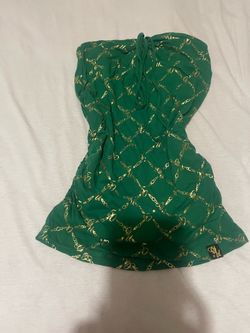 G-unit Y2K green and gold top
