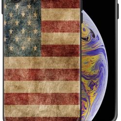Brand New American Flag Phone Case, Silicone Case for iPhone 8 Plus and iPhone 7 Plus, American Flag Rustic Wood Stripe Phone Case Full Body Protectio