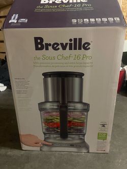 Sous Chef Pro 16 Cup Food Processor & Large Brushed Stainless Steel Set