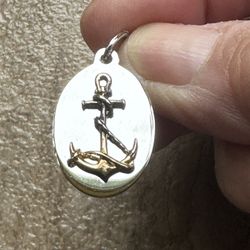 STERLING SILVER: Anchor Pendant, NEW