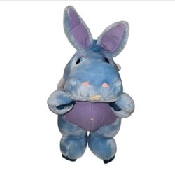 Vintage 1984 Hasbro Disney THE WUZZLES HOPPOPOTAMUS Plush 14" Blue Stuffed Hippo